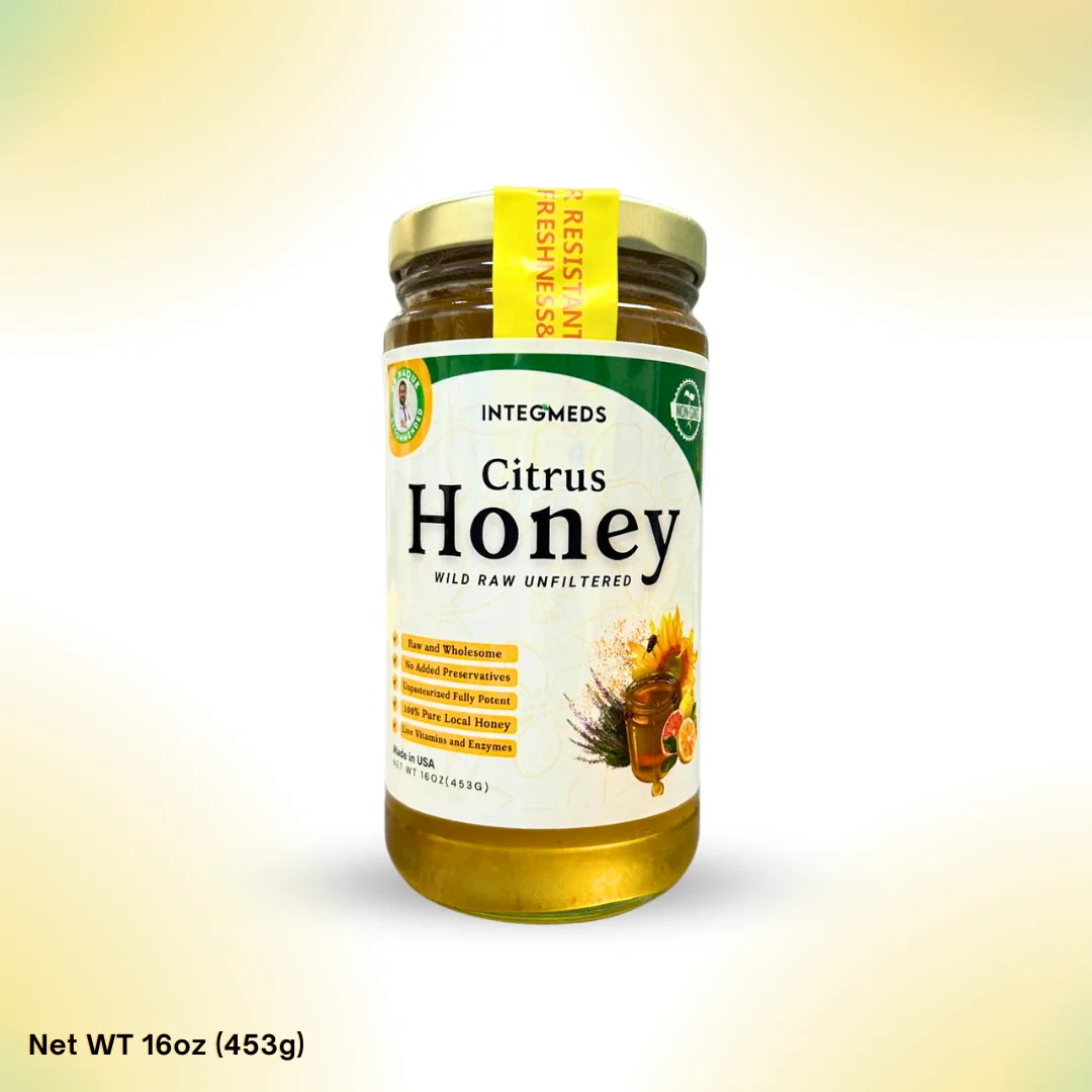 Wild Harvest Citrus Honey 100% Raw & Unfiltered 16oz Jar