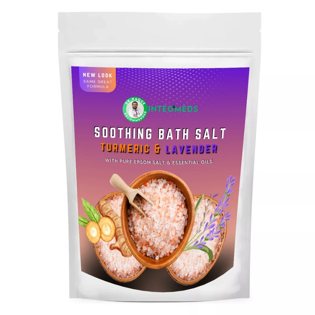 Bath Salt 16oz Epsom Salt with Essential Oils Turmeric & Lavender